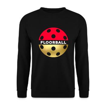 Floorball floorball ball Floorball player - Unisex Sweatshirt - black - Front - Alina (178cm) & Michal (187cm)