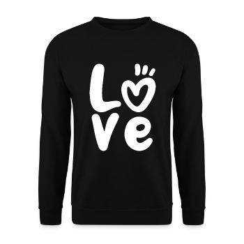 Love Love Lettering Valentine's Day - Unisex Sweatshirt - black - Front - Alina (178cm) & Michal (187cm)