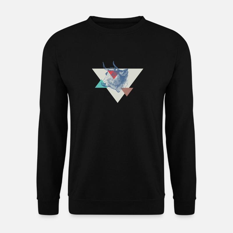 Cow triangle design - Unisex Sweatshirt - black