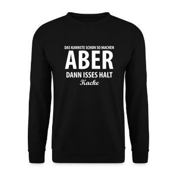 claims - Unisex Sweatshirt - black - Front - Alina (178cm) & Michal (187cm)
