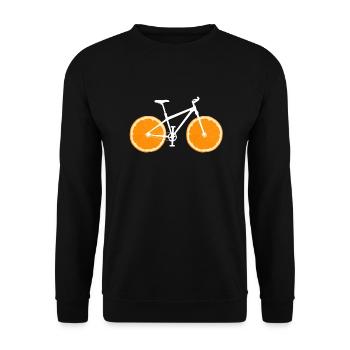 Fruit Bicycle Lemon Lime Orange / Gift - Unisex Sweatshirt - black - Front - Alina (178cm) & Michal (187cm)