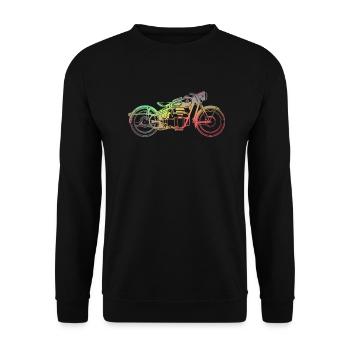 Idée cadeau cadeau moto scooter cyclomoteur - Sweat-shirt Unisexe - noir - Devant - Alina (178cm) & Michal (187cm)