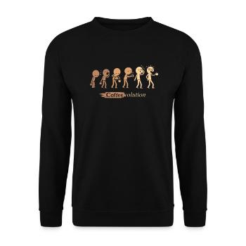 Coffeevolution - Unisex Pullover - Schwarz - Vorne - Alina (178cm) & Michal (187cm)