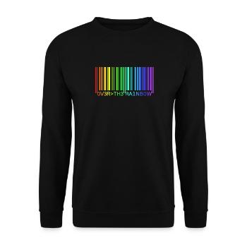 Arc-en-code à barres - Sweat-shirt Unisexe - noir - Devant - Alina (178cm) & Michal (187cm)