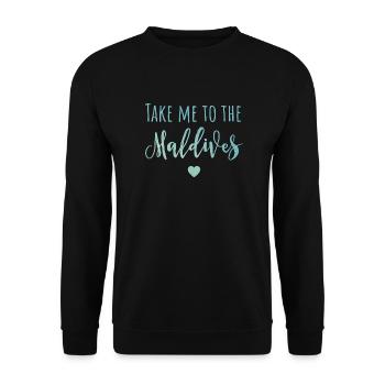 Maldives gift for Maldives lovers - Unisex Sweatshirt - black - Front - Alina (178cm) & Michal (187cm)