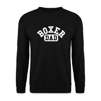 Boxer dad white - Unisex Sweatshirt - black - Front - Alina (178cm) & Michal (187cm)