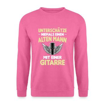 Lustiger Gitarren Gitarrenspieler Spruch - Unisex Pullover - Pink - Vorne