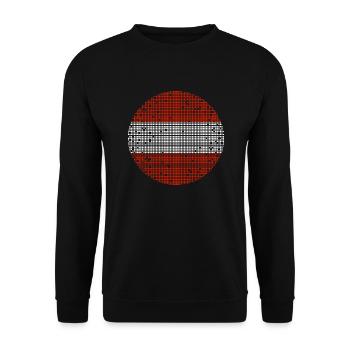 Drapeau de l’Autriche Drapeau autrichien AT - Sweat-shirt Unisexe - noir - Devant - Alina (178cm) & Michal (187cm)