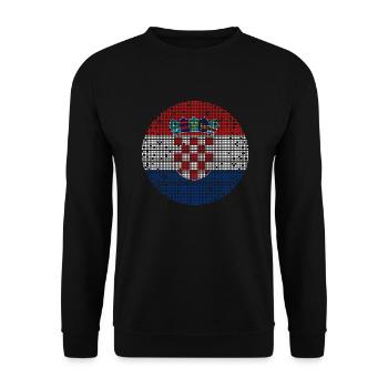 Croatie Drapeau Adriatique Zagreb Drapeau croate - Sweat-shirt Unisexe - noir - Devant - Alina (178cm) & Michal (187cm)