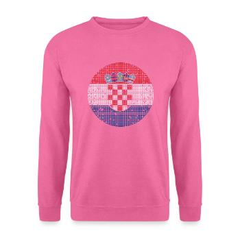 Kroatien Flagge Adria Zagreb Kroatische Fahne - Unisex Pullover - Pink - Vorne