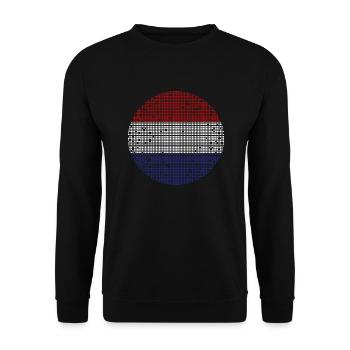 Pays-Bas Drapeau Hollande Drapeau néerlandais - Sweat-shirt Unisexe - noir - Devant - Alina (178cm) & Michal (187cm)
