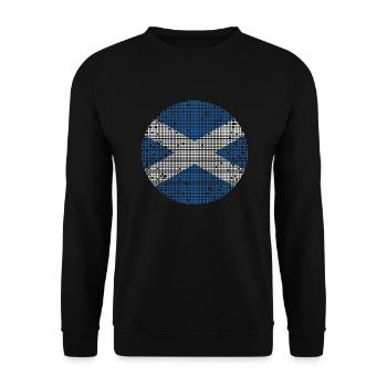 Schottland Flagge Schottische Fahne Alba GB UK - Unisex Pullover - Schwarz - Vorne - Alina (178cm) & Michal (187cm)