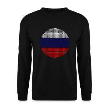 Russia Flag Vintage Russian Flag Used Look - Unisex Sweatshirt - black - Front - Alina (178cm) & Michal (187cm)