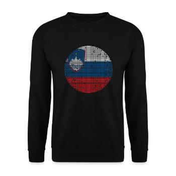 Slovenia Flag Balkan Slovenian Flag Vintage - Unisex Sweatshirt - black - Front - Alina (178cm) & Michal (187cm)