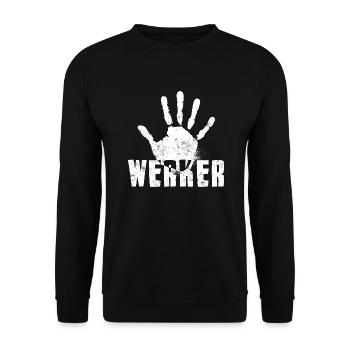 Handwerker - Unisex Pullover - Schwarz - Vorne - Alina (178cm) & Michal (187cm)