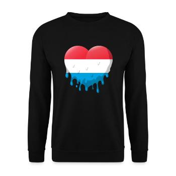Luxembourg flag Luxembourg flag Home - Unisex Sweatshirt - black - Front - Alina (178cm) & Michal (187cm)