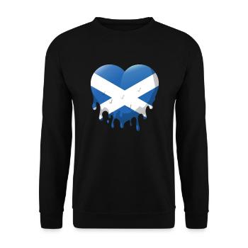Schottland Flagge Schottische Fahne Alba GB UK - Unisex Pullover - Schwarz - Vorne - Alina (178cm) & Michal (187cm)