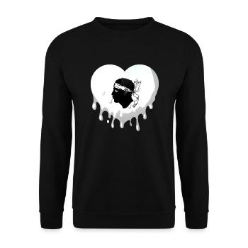 Drapeau Corse Drapeau Corse Corse - Sweat-shirt Unisexe - noir - Devant - Alina (178cm) & Michal (187cm)