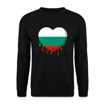 Bulgaria Flag Bulgarian flag Golden Sands - Unisex Sweatshirt - black - Front - Alina (178cm) & Michal (187cm)