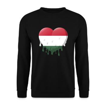 Hungary Flag Hungarian flag Balaton Hungary - Unisex Sweatshirt - black - Front - Alina (178cm) & Michal (187cm)