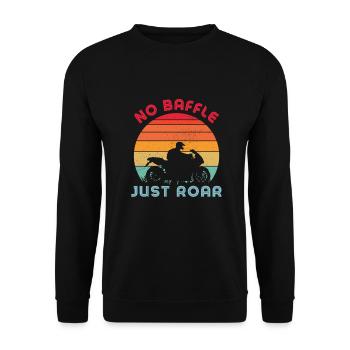 No baffle just roar - Unisex Sweatshirt - black - Front - Alina (178cm) & Michal (187cm)