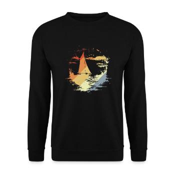 Vintage Sailing - Unisex Sweatshirt - black - Front - Alina (178cm) & Michal (187cm)