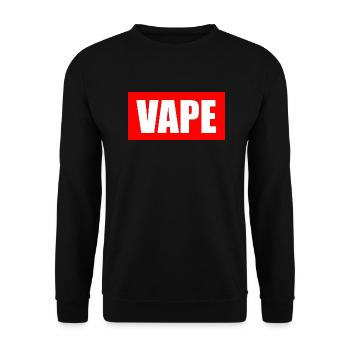 Vape rot- Vapen Dampfen - Unisex Pullover - Schwarz - Vorne - Alina (178cm) & Michal (187cm)