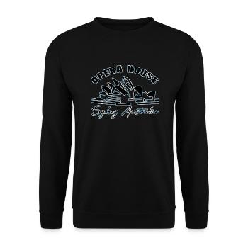Opera House - Sydney, Australia - Unisex Sweatshirt - black - Front - Alina (178cm) & Michal (187cm)