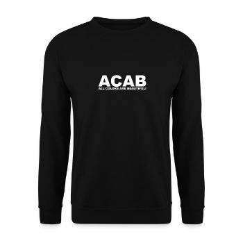 ACAB - Unisex Sweatshirt - black - Front - Alina (178cm) & Michal (187cm)