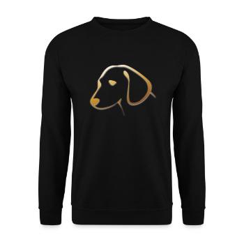 Chien d'or - Sweat-shirt Unisexe - noir - Devant - Alina (178cm) & Michal (187cm)