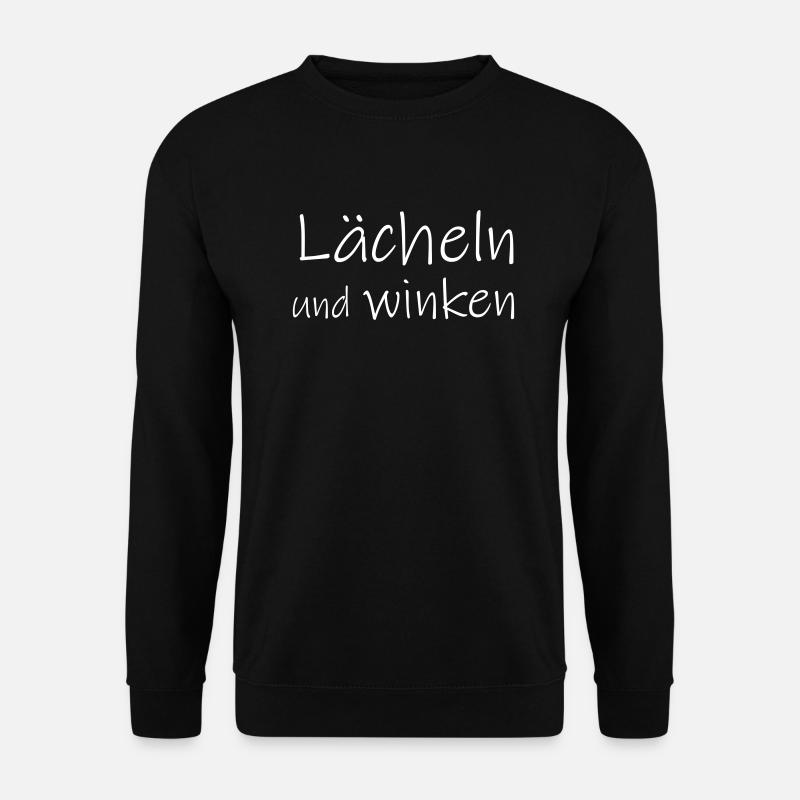 Lächeln und winken - Unisex Pullover - Schwarz
