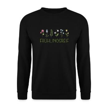 Frühlingsreif - Unisex Pullover - Schwarz - Vorne - Alina (178cm) & Michal (187cm)