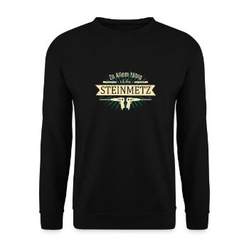 tailleur de pierre - Sweat-shirt Unisexe - noir - Devant - Alina (178cm) & Michal (187cm)