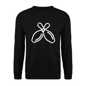 bowling - Unisex Sweatshirt - black - Front - Alina (178cm) & Michal (187cm)