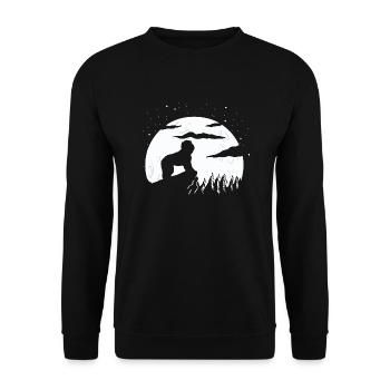 Barbet - Unisex Sweatshirt - black - Front - Alina (178cm) & Michal (187cm)