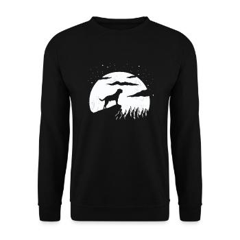 Bordeauxdogge - Unisex Pullover - Schwarz - Vorne - Alina (178cm) & Michal (187cm)