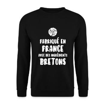 Breton - Sweat-shirt Unisexe - noir - Devant - Alina (178cm) & Michal (187cm)