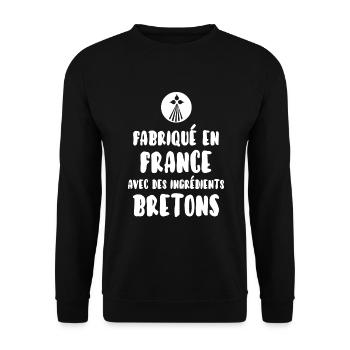 Breton - Sweat-shirt Unisexe - noir - Devant - Alina (178cm) & Michal (187cm)