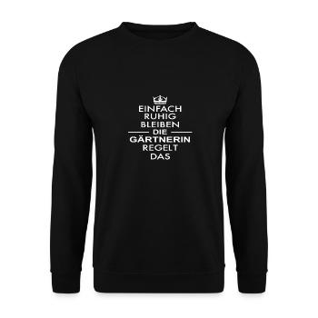 DIE GÄRTNERIN - Unisex Pullover - Schwarz - Vorne - Alina (178cm) & Michal (187cm)