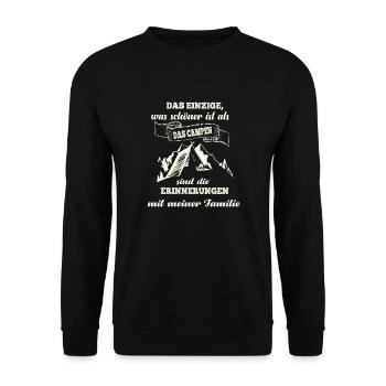 Camping - Unisex Pullover - Schwarz - Vorne - Alina (178cm) & Michal (187cm)