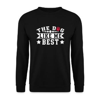 The Dog Like Me Best - Unisex Sweatshirt - black - Front - Alina (178cm) & Michal (187cm)