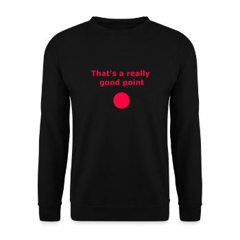 C'est un très bon point - en anglais - Sweat-shirt Unisexe - noir - Devant - Alina (178cm) & Michal (187cm)