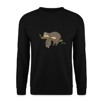 Faultier - Unisex Pullover - Schwarz - Vorne - Alina (178cm) & Michal (187cm)