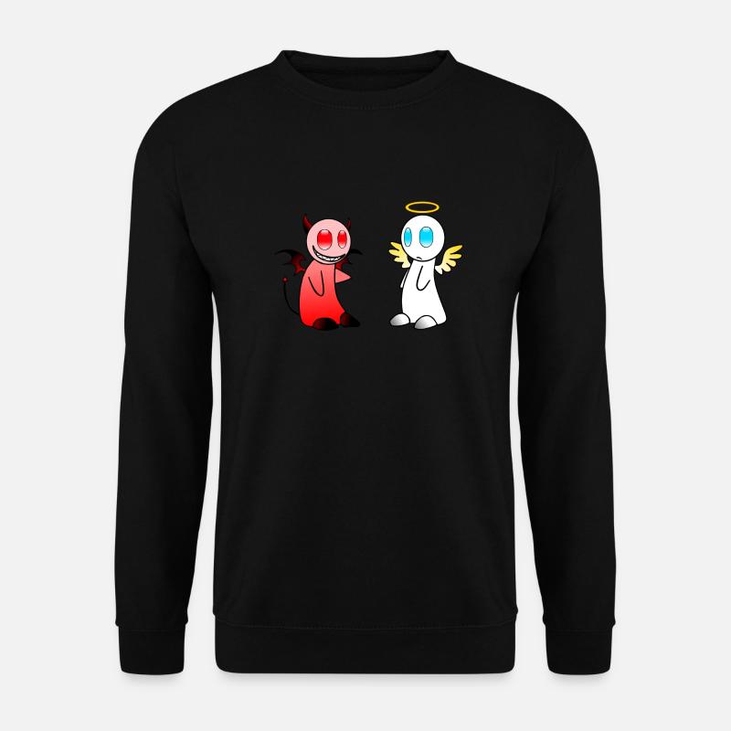Engel und Teufel - Unisex Pullover - Schwarz