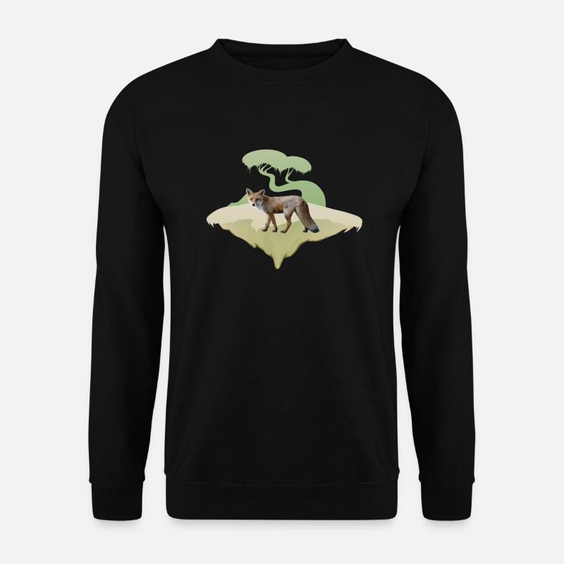 Fuchs , Rotfuchs Motiv - Unisex Pullover - Schwarz