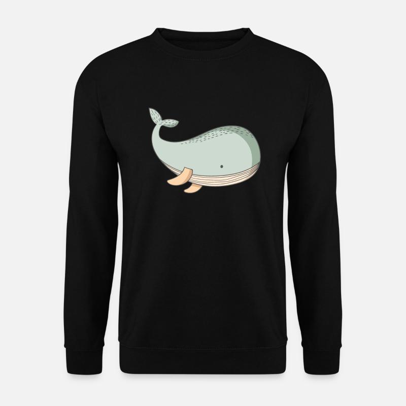 Whale whale motif - Unisex Sweatshirt - black