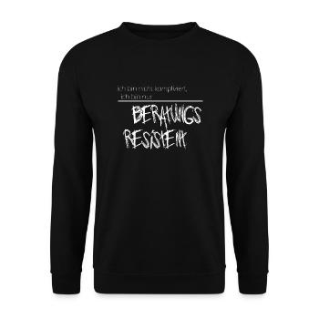 Lustiger Spruch Beratungsresistent - Unisex Pullover - Schwarz - Vorne - Alina (178cm) & Michal (187cm)