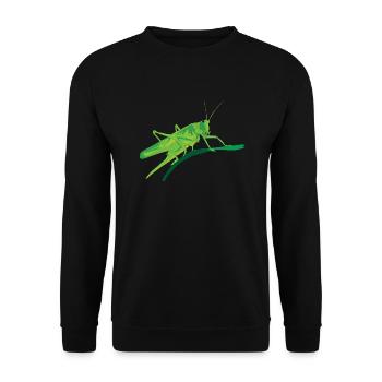 Grasshopper grasshopper insect vegetarian gift - Unisex Sweatshirt - black - Front - Alina (178cm) & Michal (187cm)