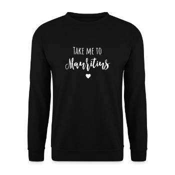 Mauritius Geschenk für Mauritiusliebhaber - Unisex Pullover - Schwarz - Vorne - Alina (178cm) & Michal (187cm)