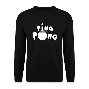 table tennis - Unisex Sweatshirt - black - Front - Alina (178cm) & Michal (187cm)